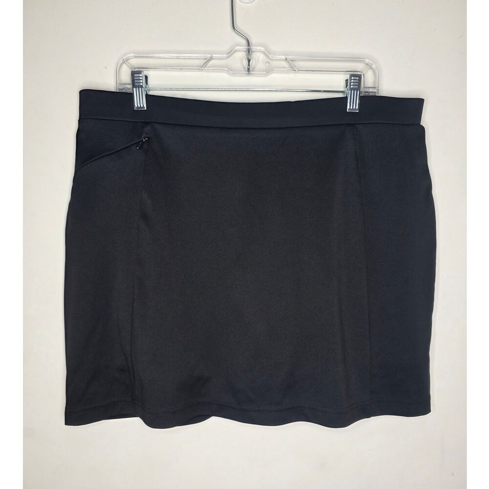 Tehama black athletic skort skirt - large - golf tennis pickleball